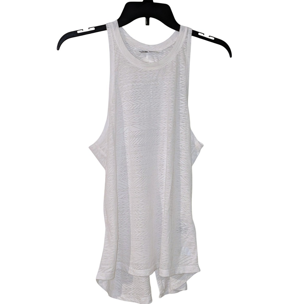 The North Face Womens FlashDry White Chevron Burnout Open Back Tank‎ Top Small